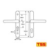 TSS UPVC Door Handle Set, 48mm PZ (Centres), Lever/Lever, Screw