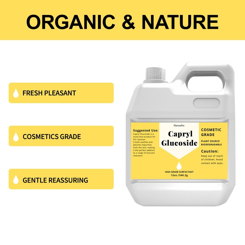 12 oz Capryl Glucoside Liquid Natural Surfactant, Premium Capryl Glucoside