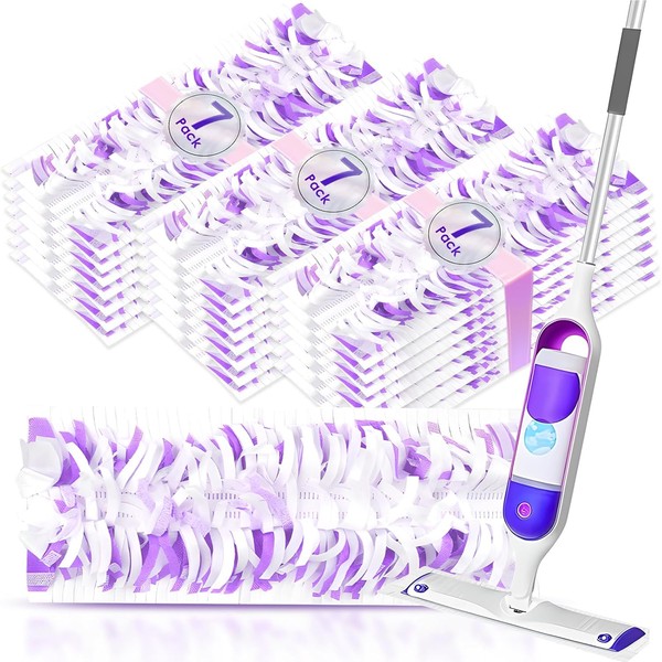 21 Pack Disposable Mop Pads Compatible with Swiffer PowerMop, Replacement