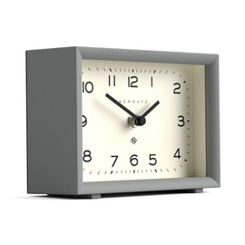 NEWGATE® Henry Desk Clock | Contemporary Rectangular Design | Posh Gray | Easy to Read nunbers | Modern Style for Desk, Table top, Shelf or Bedside