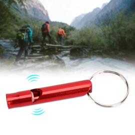 Emergency Whistle with Keychain, Protable Lifeguard Safety Whistle, Aluminum Rescue Signaling Survival Whistle Shrill for Outdoor, Camping, Hiking, Boating, Hunting, Fishing