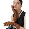 Neiicty Luxury Winter Long Leather Gloves Women Touchscreen Texting Warm