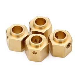 INJORA RC Hex Adapter 4pcs Brass Driver Crawler Accessories for 1/10 RC Crawler TRX-4 G63 (10 mm)