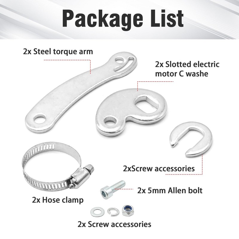 CADUFUELLY 2 Sets Universal Torque Arm Conversion Kit with Hose