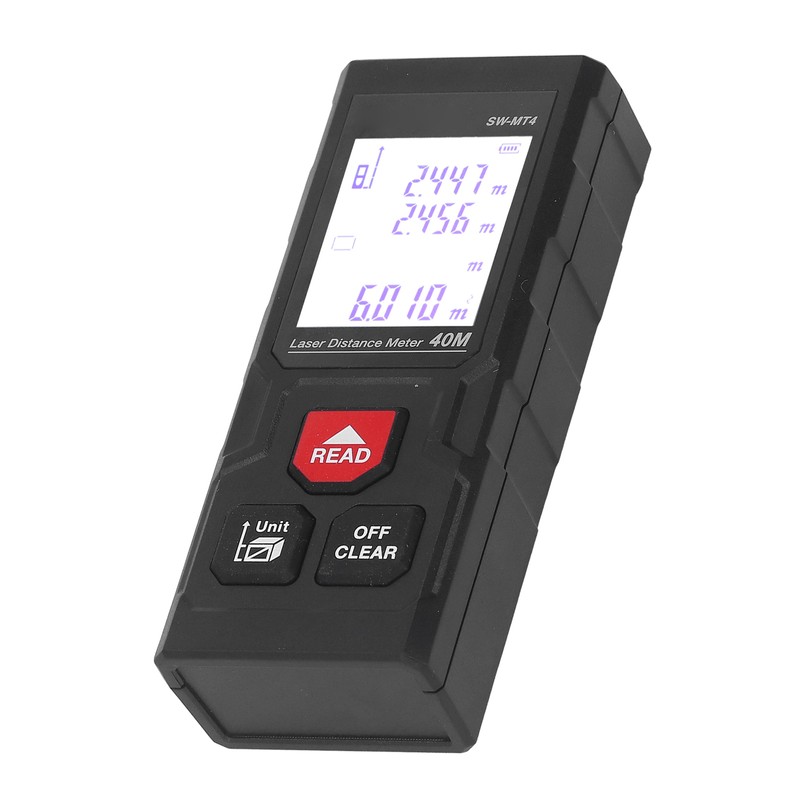 Laser Distance Meter Millimeter Level Accuracy 40m Range Red Light