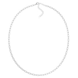 Jean & Len Mira Necklace in Silver, Nickel, Lead and Cadmium Free, 14K Gold Plated, 316L Stainless Steel, Adjustable (42+5cm) Minimalist and Waterproof Necklace, Stainless Steel, No gemstone.