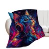 Cat Blanket Plush Cozy Cute Funny Cat Lovers Throw Blankets