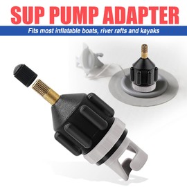 2Pack SUP Pump Adaptor, Universal Inflatable Boat SUP Pump Converter Air Valve Adapter Pumping Head Connector for Stand Up Paddle Board/Dinghy/Paddling Pool/Kayak/Inflator Bed/Rowing Boat (Black)