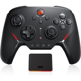 PC Gaming Controller, kabelloser Controller mit Benutzerdefinierten Tasten, 6-Achsen-Gyro, Dual Shock, Makro, Turbo, Bluetooth Game Controller für Windows 10/Android/iOS/PC