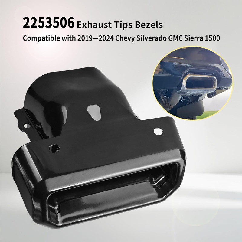 2253506 Exhaust Tips Compatible with Chevy Silverado/GMC Sierra 1500 19-24