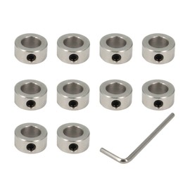 Befenybay 10 Pcs Lock Collar 10mm Shaft Lock Collar T10 Lead Screw Lock Ring for CNC Parts (10mm-Silver)