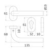 Amig - Door Opener Manilla 4 Inch | Stainless Steel