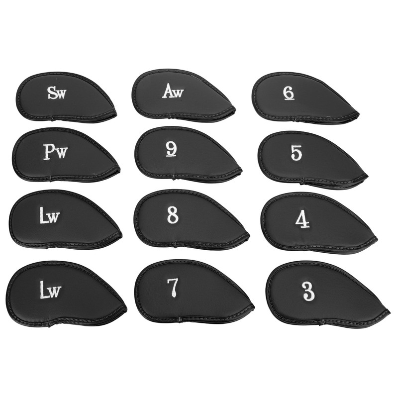 12Pcs Golf Iron Covers Set with Numbers Soft Protective Golf