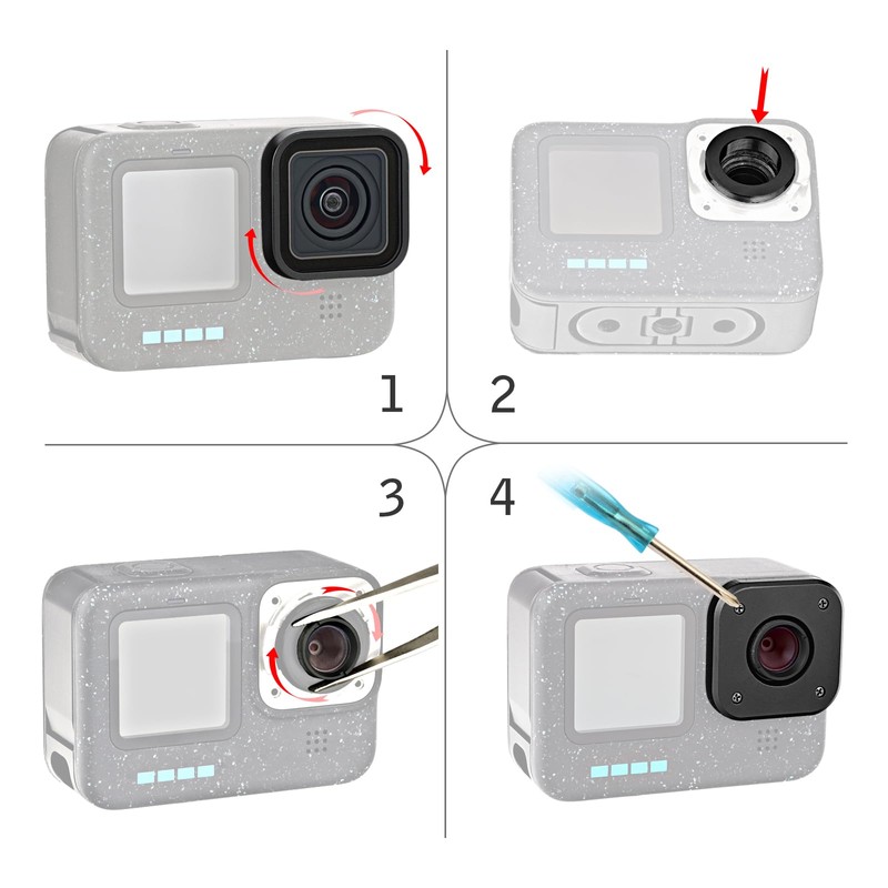 Zoom Lens Mod Compatible for GoPro Hero 13 12 11
