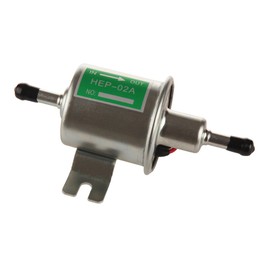 Larbi HEP-02A High Pressure (4-7 PSI)12V Heavy Duty Gas Diesel Inline Electric Fuel Pump Metal Solid Petro Gasoline or Diesel Engine Suitable Car Truck,Boat,Moto, Carburetor, Lawn Mower