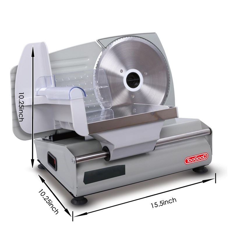 TOOGOOD 7.5" Meat Slicer, Electric Food Slicer Machine with Stainless