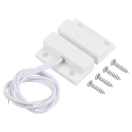 PATIKIL Magnetic Reed Switch, 1 Set Normally Open NO Wired Surface-Mounted Garage Door Window Contact Switch