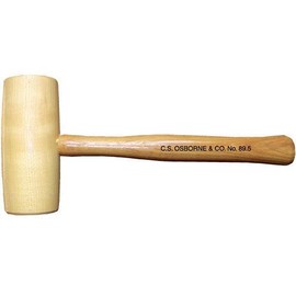 C.S. Osborne & Co. No. 89.5 3-1/2" Hickory Barrel Shaped Mallet / MADE IN USA ( MPN # 61018)