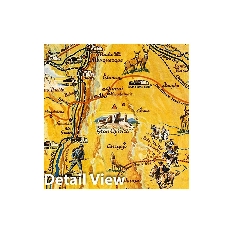 Historic Map : Pocket Map, Historical Trails Through New Mexico