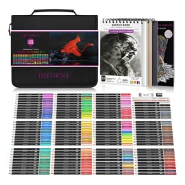 Juego Lápices de Colores Profesionales Hiforny HF-CPT128 128 Piezas