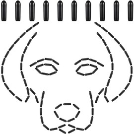 100 Pieces Prong Collar Covers Dog Prong Training Pet Collar Tips Vinyl Comfort Rubber Tips for Pet Dog Prong Collar to Increase Comfort, Black (3 mm)