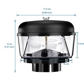 Blueshyhall Universal Air Snorkel Head Assembly Pre-filter Air Ram Head Replacement with 3.5 inch (89mm) Inlet No Pipe Clamp Hoop Clip Ring
