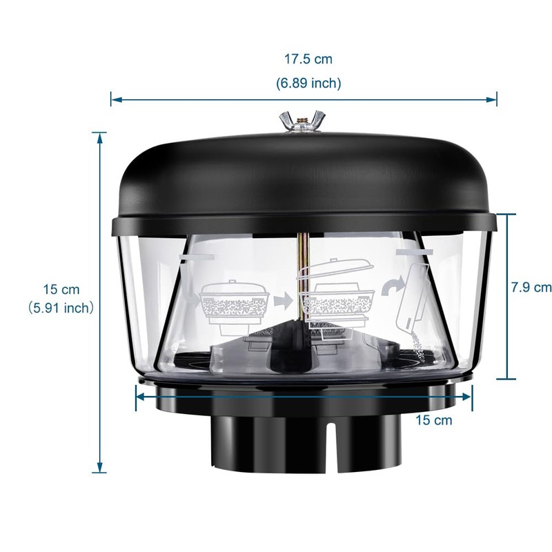 Blueshyhall Universal Air Snorkel Head Assembly Pre-filter Air Ram Head