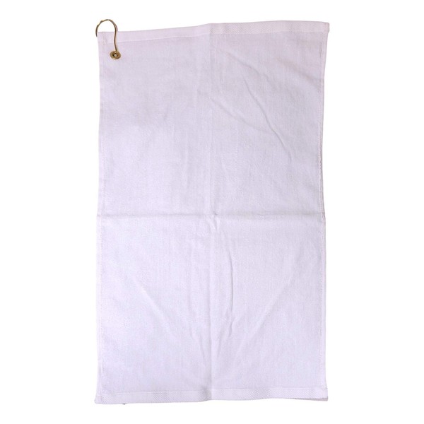 101 BEACH Cotton Bowling Towel with Clip (White)