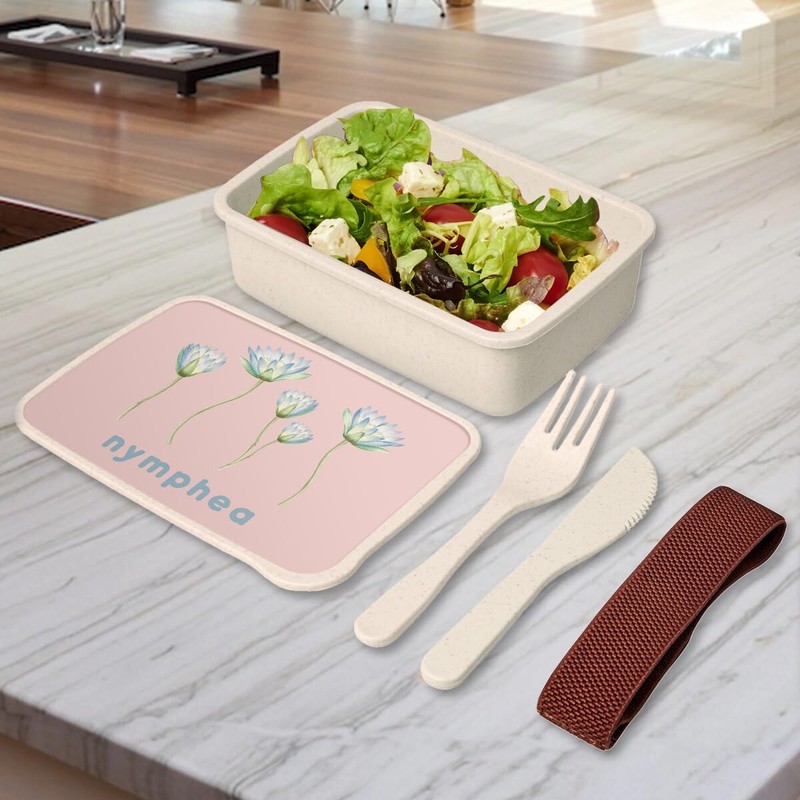 Fabulous Lunch Box Lunchbox mit Besteck, Rosa – Nymphea Seerose