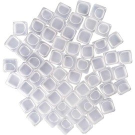 60 count Reuable Ice Cubes White Clear Plastic Ice Cube to Keep Our drinks such as Lemon  Water Cool Longer Pretty for Party Wedding Filled With Pure Water - Colour: 20, Size: Multicolor