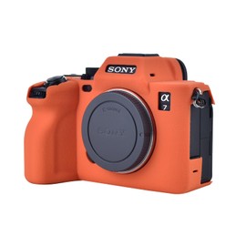 Rieibi Alpha 7 IV Camera Case, Soft Silicone Protective Case for Sony a7 IV Digital Camera, Lightweight Cover for Sony A7IV A7I V A7M4 - Orange