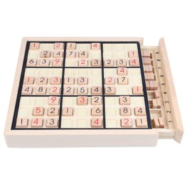 Ameego Wooden Digital Sudoku Board Game with Drawer Kids Logical Developmental Intelligence Math Brain Teaser Desktop Toy