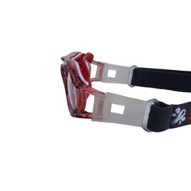 Freebee - anteojos de seguridad deportivas unisex para niños, para baloncesto, fútbol (rojo transparente)