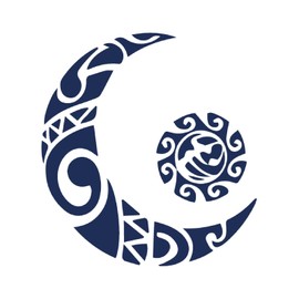 Tattwo.me Temporary Tattoos for Adults and Children 2 Weeks Waterproof - Tribal Moon - Vegetable Ink - EU Cosmetic Certificate - (P0197)