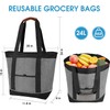 Bolsa térmica aislada, reutilizable de 30 latas, bolsa aislada suave,