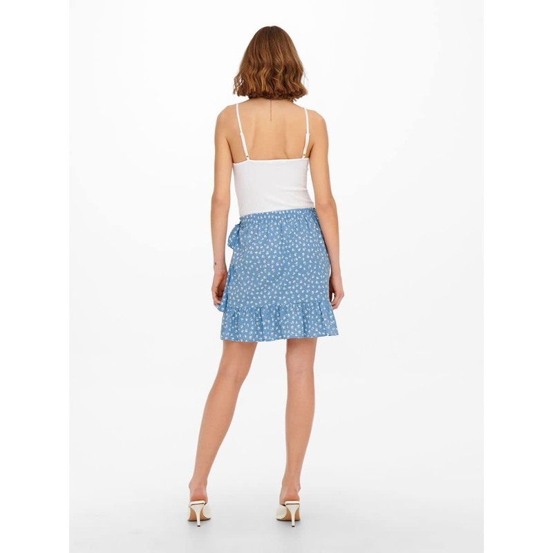 ONLY Damen Onlolivia Wrap Skirt Wvn Noos Rock, Allure, S