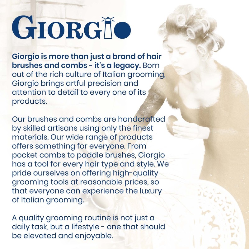 Giorgio G36 Handmade All Fine Tooth Pocket Comb for Men,