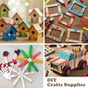 300 Pcs 3.6-Inch-Long Popsicle Wooden Sticks, Natural Birch Wood