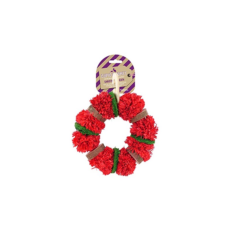 Rosewood Christmas Wreath Toy for Small Animals, 8cm diameter