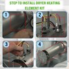 Dryer Heating Element Kit Fit for Frigi-daire/Electro-lux FAQE7001LW0 FAQE7001LW1 FAQE7011KR0