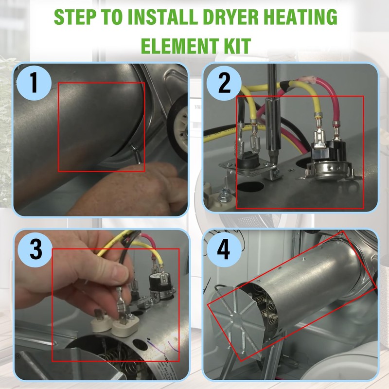 Dryer Heating Element Kit Fit for Frigi-daire/Electro-lux FAQE7001LW0 FAQE7001LW1 FAQE7011KR0