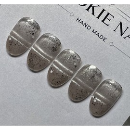 ⭐️ Sparkly and bright [Starlight Barcode] Magnetic Nail Tip ⭐️ - White / ⭐️ 반짝 영롱 [별빛 바코드] 자석 네일 팁 ⭐️ - 화이트