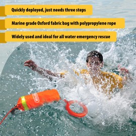 WiseRoot Throw Bag for Water Rescue: Quick Deploy Throwable Flotation Device, 50/70/98ft High Visibility Rope for Boating Kayaking Emergency Survival, 1900lb Tensile 5/16 Inch