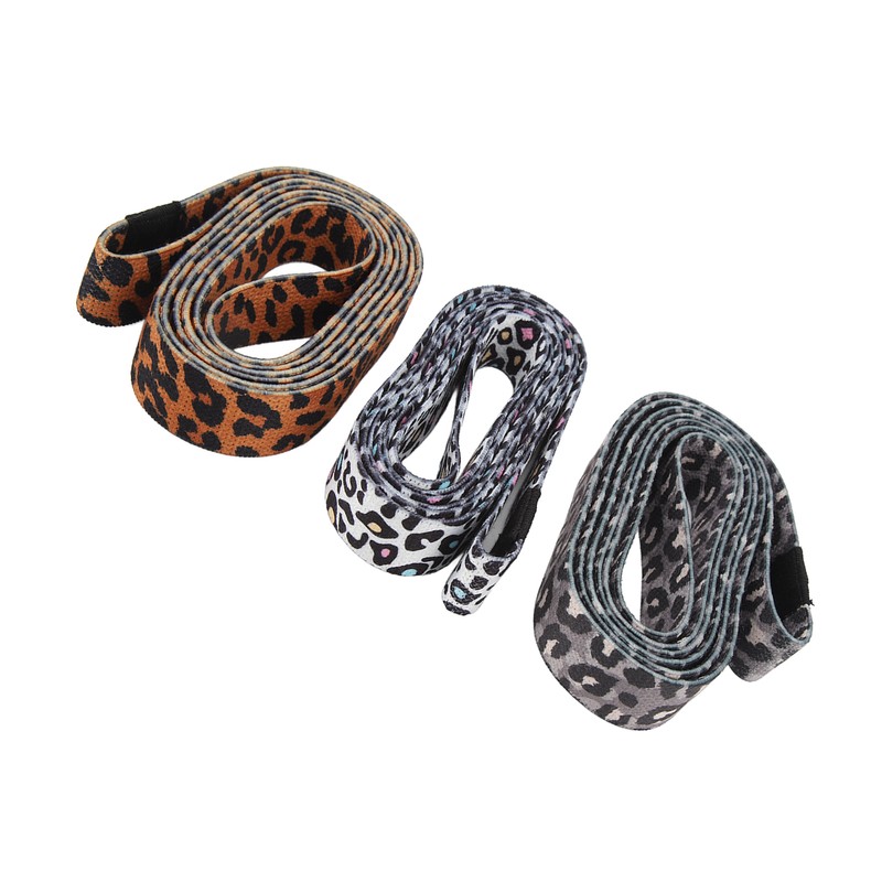 Unisex Leopard Print Pull Up Assistance Bands Long Resistance Bands