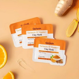 LAIKOU 60pcs Mud Mask Set – 20 Sakura, 20 Turmeric Vitamin C & 20 Vitamin C Masks for Visibly Refreshed, Radiant Light Beige Skin, Suitable for All Types