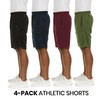 Essential Elements 4 Pack: Men's Dry-Fit Sweat Resistant Active Athletic