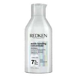 Redken Acidic Bonding Concentrate Shampoo, Reparación Intensiva con Tecnología Bonding, Fortalece Enlaces Débiles, pH Ácido, para Cabello Dañado, 300 