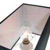 Contemporary and Stylish Jet Black Linen Fabric Rectangular Lamp Shade