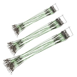 72Pcs Anti-bite Fishing Lure Wire Traces Leaders with Snap Hidden Main Line Prevent Fish Bite Line, Connect Fishing Tackle Lure Hook For Perch Zander Pike 15 CM/20 CM/25 CM