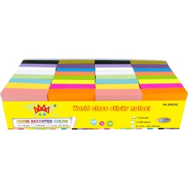 4A Sticky Notes,2 x 2 Inches,Small Size,Neon Assorted,16 Colors,Self-Stick Notes,100 Sheets/Pad,32 Pads/Pack,4A 20232